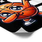 Poster 9 Ans Fête à thème Anniversaire Dabbing Basketball (Coin)