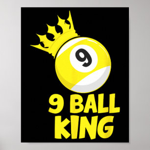 Poster 9 Championne du roi du ballon 9 Billard du billard
