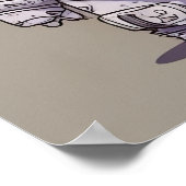 Poster 9 Chatons Astronautes de l'Équipage Spatial Chibi (Coin)