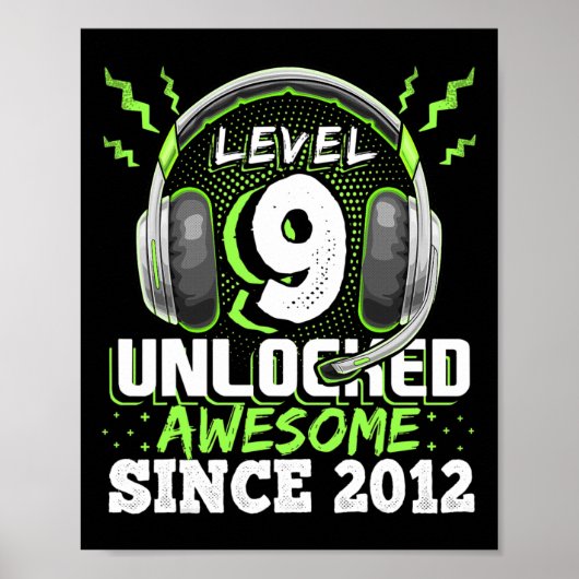 Poster 9 Déverrouillé Awesome 2012 jeu vidéo 9e anniversa (Devant)