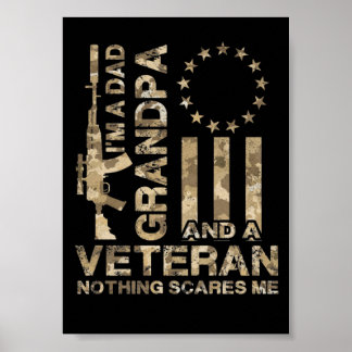 Poster 9 en détresse Betsy Ross Camo Je suis un papa gran