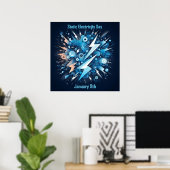 Poster 9 janvier - Journée de l'électricité statique (Bureau à domicile)