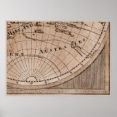 Poster 9 Panneau Sepia Version de L'Isle World Map Frame (Devant)