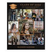 Poster 9 photo collage modèle diplômé (Devant)