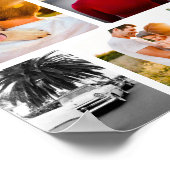 Poster 9 Photo Collage Modèle encadré blanc (Coin)