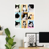 Poster 9 Photo Collage Moderne Chat Chien (Bureau à domicile)