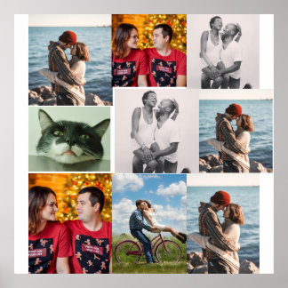 Poster 9 Photo Custom Personalized Collage