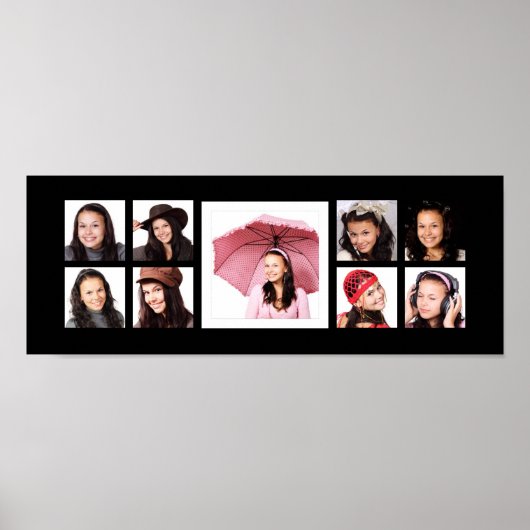 Poster 9 photos Instagram avec grande image centrale (Devant)