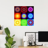 Poster 9 Powermandalas (Bureau à domicile)