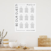 Poster 9 table Minimaliste Mariage modèle (Cuisine)