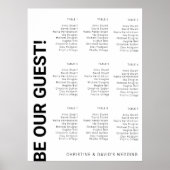 Poster 9 table Simple Mariage blanc (Devant)