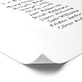 Poster 9 Tableaux Notre Carte De Sièges Pour Les Gens Pré (Coin)