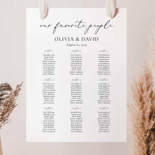 Poster 9 Tableaux Simple Nos favoris Tableaux de sièges