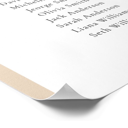 Poster 9 Tables Arche Beige Trouvez Votre Siège Graphique (Coin)