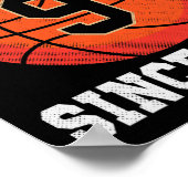 Poster 9e anniversaire Basketball Lover 9 ans Vintage (Coin)
