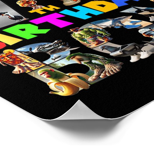 Poster 9e anniversaire Garçon Italien Brainrot pour enfan (Coin)