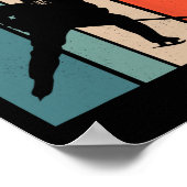 Poster 9e anniversaire Rétro Hockey sur glace 9 ans Garço (Coin)