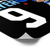 Poster 9th Birthday Cricket Player  (Coin)