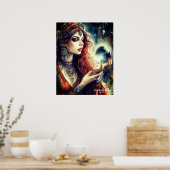Poster *~* A100 Psychic Boho Gypsy 10 Crystal Ball (Cuisine)