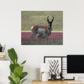 Poster A24 Pronghorn Antelope (Bureau à domicile)
