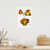 Poster A2 ポ ♥ タ * 花 版 画  * Flower imagé (Cuisine)