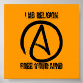 Poster a2, I H8 RELIGION, LIBÉREZ VOTRE ESPRIT (Devant)