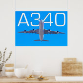POSTER A340 AIRLINER (Cuisine)