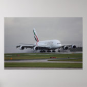Poster A380 Atterrissage à Manchester (Devant)