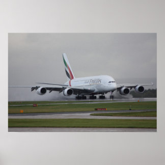 Poster A380 Atterrissage à Manchester