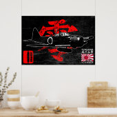 Poster A6M zéro (Cuisine)