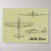 Poster A6M zéro (Devant)