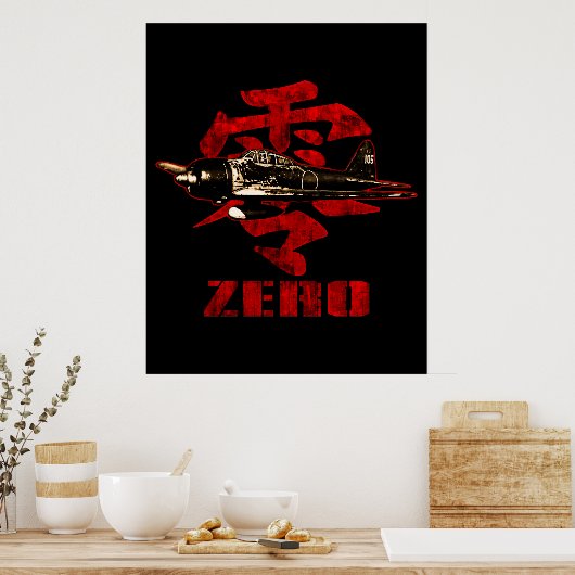 Poster A6M zéro (Cuisine)