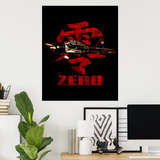 Poster A6M zéro (Bureau à domicile)