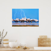 Poster A-10 avec foudre (Cuisine)