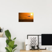 Poster A-10 Coucher de soleil dans le désert (Bureau à domicile)