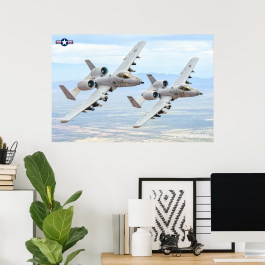POSTER A-10C THUNDERBOLT II (Bureau à domicile)