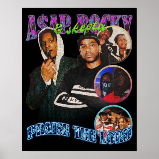 Poster A$AP Rocky, A$AP Rocky Louer Le Seigneur (Devant)