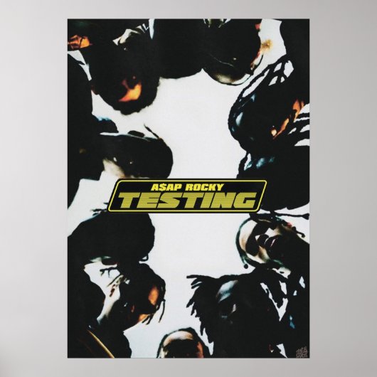 Poster A$AP ROCKY TESTING album étendu de taille A3 (Devant)