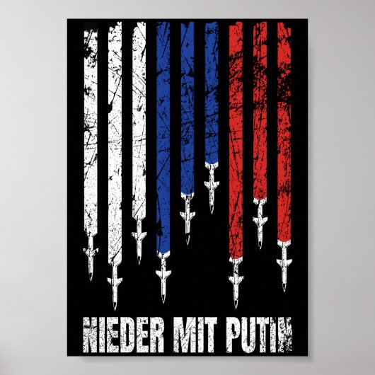 Poster A bas Poutine Anti-guerre Ukraine (Devant)