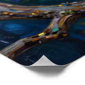 Poster A Blue and Gold Majestic Owl   (Coin)