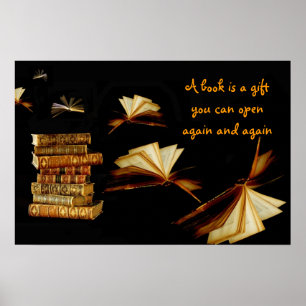 Poster A book is a gift you can open again