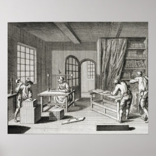 Poster A bookmaker's workshop, from the 'encyclopedie