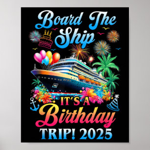 Poster À Bord Du Navire C'Est Un Voyage D'Anniversaire 20