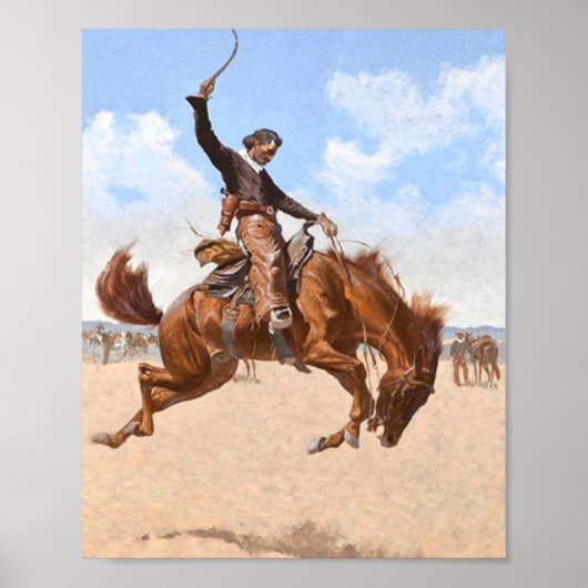 Poster A Buck Jumper 1893 - Frederic Remington (Devant)