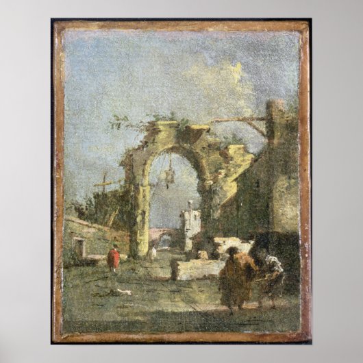 Poster A Capriccio - Ruines, 18ème siècle (Devant)