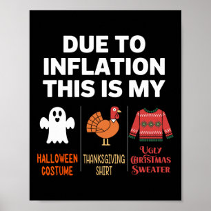 Poster A Cause De L'Inflation C'Est Mon Costume D'Hallowe