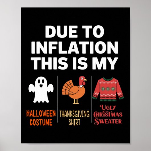 Poster A Cause De L'Inflation C'Est Mon Costume D'Hallowe (Devant)