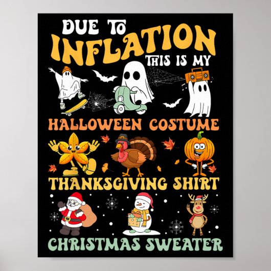 Poster A Cause De L'Inflation C'Est Mon Costume D'Hallowe (Devant)
