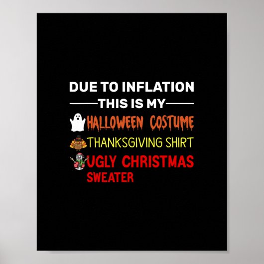 Poster à cause de l'inflation, c'est mon halloween thanks (Devant)