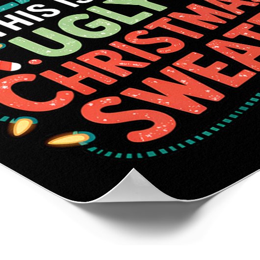 Poster À cause de l'inflation drôle moche Noël Sweater No (Coin)